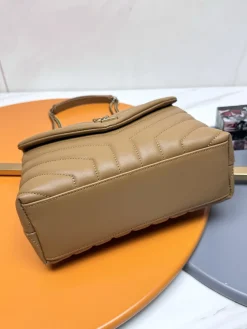 Alternative view of SAINT LAURENT Shoulder Bags Leather (Brown-Gold) 23X17X9CM E00202608082141