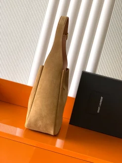Alternative view of SAINT LAURENT Shoulder Bags Leather (Brown-Gold) 23X22X8CM E50202608081418