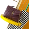 SAINT LAURENT Shoulder Bags Leather (Burgundy-Gold) 25X17X9CM F00202608080331