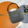SAINT LAURENT Shoulder Bags Leather (Gray-Gold) 23X22X8CM E10202608082350