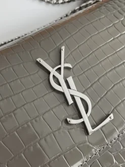 Alternative view of SAINT LAURENT Shoulder Bags Leather (Gray-Silver) 22X8X16CM E30202608082456