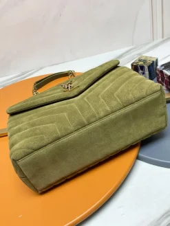 Alternative view of SAINT LAURENT Shoulder Bags Leather (Green-Gold) 31X22X10CM E80202608082111