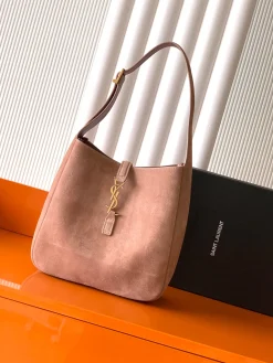 SAINT LAURENT Shoulder Bags Leather (Pink-Gold) 23X22X8CM E50202608081419