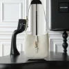 SAINT LAURENT Shoulder Bags Leather (White-Gold) 15X16X7CM D70202608080760
