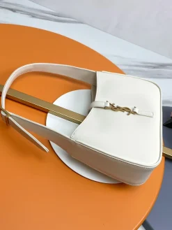 Alternative view of SAINT LAURENT Shoulder Bags Leather (White-Gold) 25X14X6CM D50202608082568