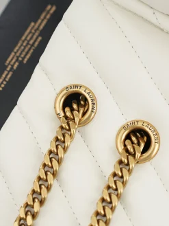 Alternative view of SAINT LAURENT Shoulder Bags Leather (White-Gold) 32X22X10CM E50202608080876