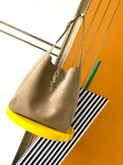 SAINT LAURENT Shoulder Bags Matte Leather (Beige-Gold) 30X31X13CM F80202608080609