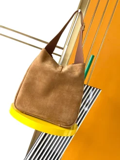 Alternative view of SAINT LAURENT Shoulder Bags Matte Leather (Brown-Gold) 30X31X13CM F80202608080607