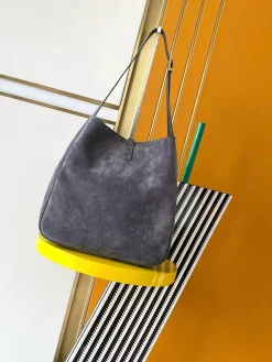 Alternative view of SAINT LAURENT Shoulder Bags Matte Leather (Gray-Gold) 30X31X13CM F80202608080608