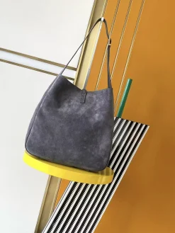 Alternative view of SAINT LAURENT Shoulder Bags Matte Leather (Gray-Gold) 30X31X13CM G20202608080491