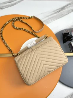 Alternative view of SAINT LAURENT Shoulder Bags Monogram Canvas (Beige-Gold) 24X17X6CM E30202608082337