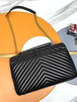 Alternative view of SAINT LAURENT Shoulder Bags Monogram Canvas (Black-Gold) 32X21X8CM E80202608082344