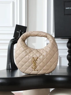 SAINT LAURENT Shoulder Bags Nappa Lambskin (Beige-Gold) 17X30X18X4CM D80202608080772
