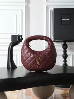 SAINT LAURENT Shoulder Bags Nappa Lambskin (Burgundy-Gold) 30X18X4CM D80202608080767