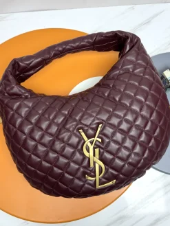 Alternative view of SAINT LAURENT Shoulder Bags Nappa Lambskin (Burgundy-Gold) 47X35X15 F50202608082403