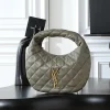 SAINT LAURENT Shoulder Bags Nappa Lambskin (Gray-Gold) 17_30CMX18X4CM D80202608080773
