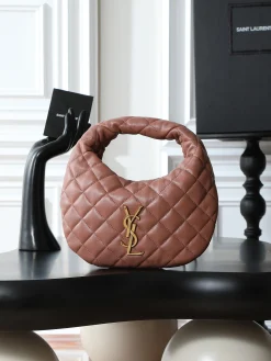 SAINT LAURENT Shoulder Bags Nappa Leather (Brown-Gold) 17X30X18X4CM D80202608080774
