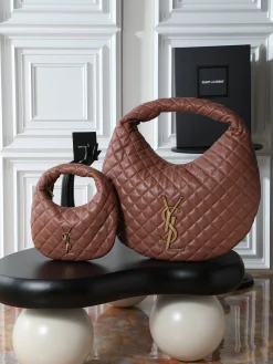 SAINT LAURENT Shoulder Bags Nappa Leather (Brown-Gold) 42X30X4CM F50202608080770