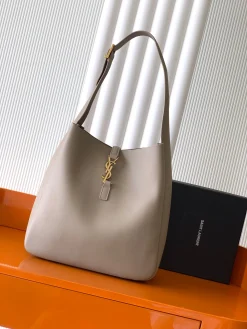 SAINT LAURENT Shoulder Bags Smooth Leather (Beige-Gold) 30X31X13CM F60202608081395
