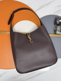 SAINT LAURENT Shoulder Bags Smooth Leather (Brown-Gold) 30X31X13CM E50202608082364