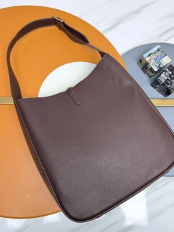 Alternative view of SAINT LAURENT Shoulder Bags Smooth Leather (Brown-Gold) 30X31X13CM E50202608082365