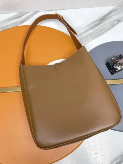 Alternative view of SAINT LAURENT Shoulder Bags Smooth Leather (Brown-Gold) 30X31X13CM E50202608082369