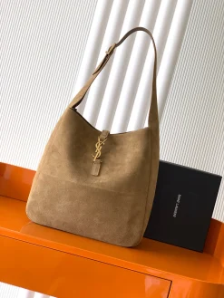 SAINT LAURENT Shoulder Bags Smooth Leather (Brown-Gold) 30X31X13CM F30202608081402