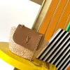 SAINT LAURENT Shoulder Bags Straw and Leather (Brown-Gold) 23X12X6CM E00202608080480