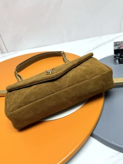 Alternative view of SAINT LAURENT Shoulder Bags Suede (Brown-Gold) 26X14X7CM E30202608082213