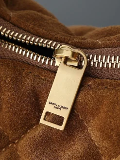 Alternative view of SAINT LAURENT Shoulder Bags Suede Leather (Brown-Gold) 17X30X18X4CM D80202608080775