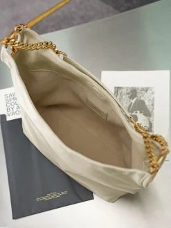 Alternative view of SAINT LAURENT Shoulder Bags Waxed Calfskin Leather (Cream-Gold) 23X19X9CM E00202608080801