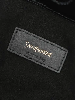 Alternative view of SAINT LAURENT Shoulder Bags Waxed Leather (Black-Gold) 23X19X9CM E00202608080803