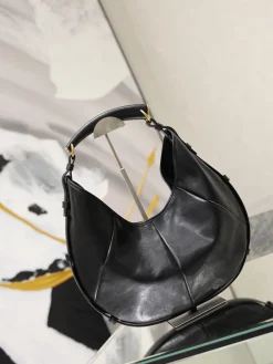 Alternative view of SAINT LAURENT Top Handle Bags Calfskin Leather (Black-Gold) 22-40X24-33X3 G30202608081476