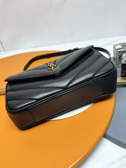 Alternative view of SAINT LAURENT Top Handle Bags Lamb Leather (Black-Gold) 25X13X6CM E50202608080236