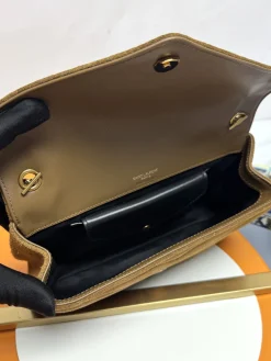 Alternative view of SAINT LAURENT Top Handle Bags Lamb Leather (Brown-Gold) 25X13X6CM E50202608080231