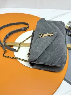 Alternative view of SAINT LAURENT Top Handle Bags Lamb Leather (Gray-Gold) 25X13X6CM E50202608080230