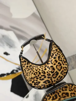 Alternative view of SAINT LAURENT Top Handle Bags Leather (Leopard Print-Black-Gold) 20X15X3CM E30202608081483