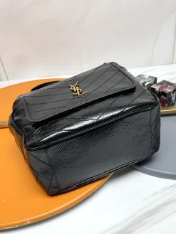 Alternative view of SAINT LAURENT Totes Bags Calfskin Leather (Black-Gold) 25X30X8CM E30202608082275