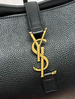 Alternative view of SAINT LAURENT Totes Bags Calfskin Leather (Black-Gold) 50X28X18CM H00202608082160