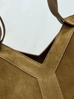 Alternative view of SAINT LAURENT Totes Bags Calfskin Leather (Brown) 38-50X33X16CM F70202608082574
