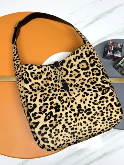 SAINT LAURENT Totes Bags Calfskin Leather (Leopard Print-Black) 30X31X13CM F10202608082346