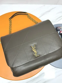 SAINT LAURENT Totes Bags Italian Lambskin (Brown-Gold) 43X29X9CM G50202608082410