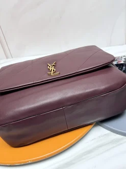 Alternative view of SAINT LAURENT Totes Bags Lamb Leather (Burgundy-Gold) 43X29X9CM G50202608082411