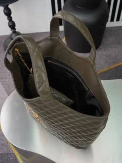 Alternative view of SAINT LAURENT Totes Bags Lamb Leather (Green-Gold) 27X13X8CM F90202608080806