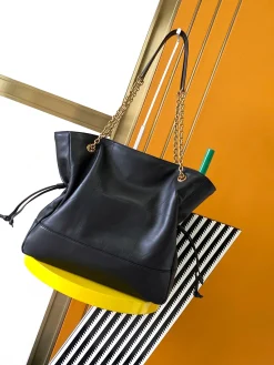 Alternative view of SAINT LAURENT Totes Bags Lambskin (Black-Gold) 35X35X10CM G40202608080468
