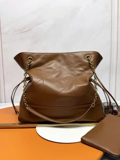 Alternative view of SAINT LAURENT Totes Bags Lambskin (Brown-Gold) 34X27X3CM F10202608082477