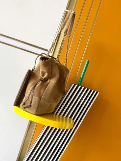 Alternative view of SAINT LAURENT Totes Bags Lambskin Leather (Brown-Gold) 35X35X10CM G40202608080471