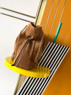 Alternative view of SAINT LAURENT Totes Bags Lambskin Leather (Brown-Gold) 35X35X10CM G40202608080472