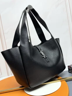 Alternative view of SAINT LAURENT Totes Bags Leather (Black-Silver) 50X28X18CM F00202608082043