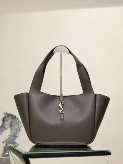 SAINT LAURENT Totes Bags Leather (Brown-Gold) 28-47X23X13CM F20202608081422